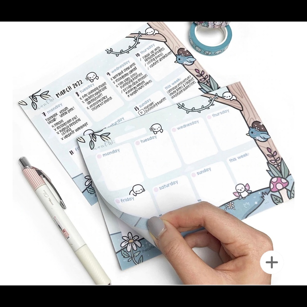 🆕 TheCoffeeMonsterzCo Magic Forest Weekly Notepad